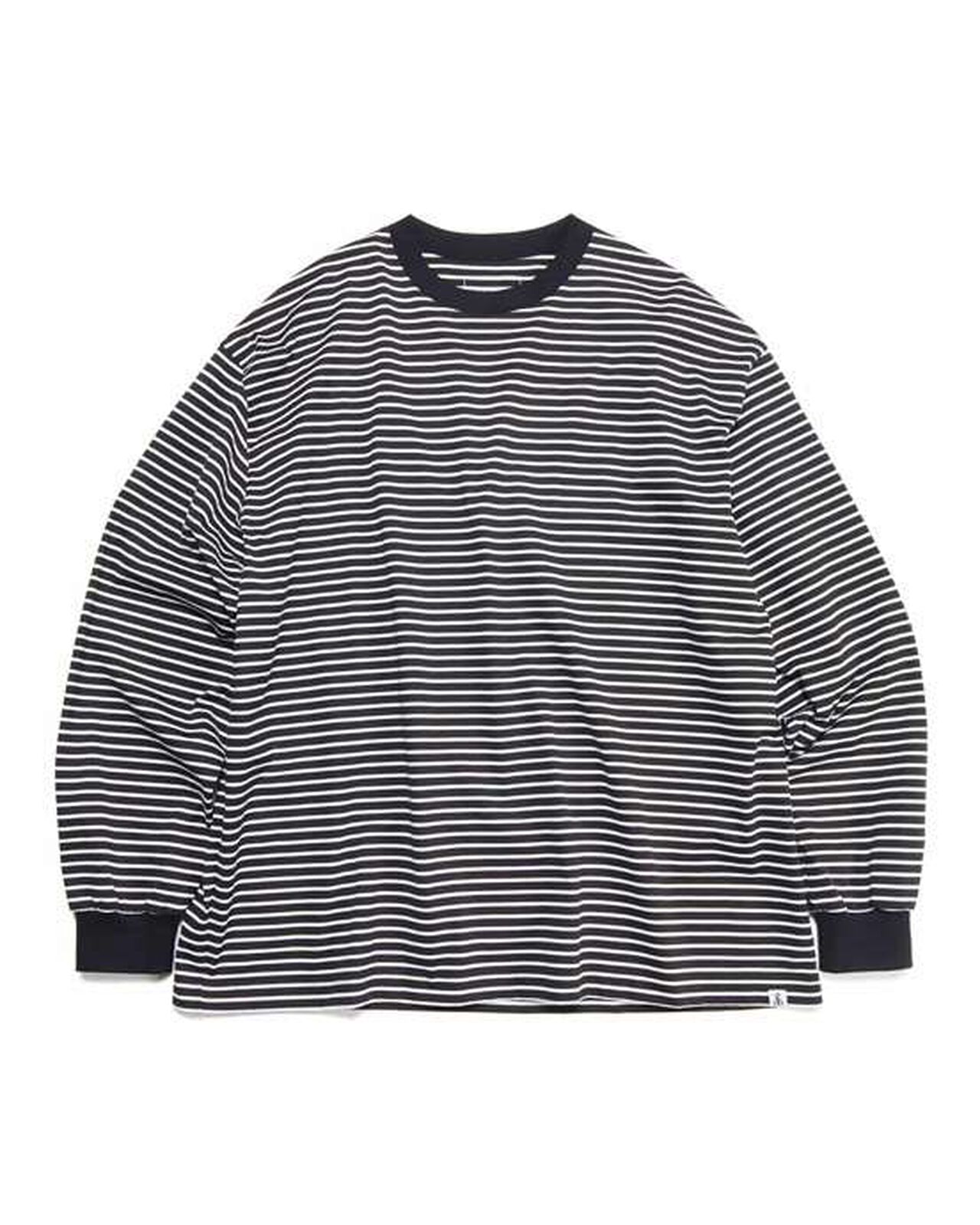 BORDER L/S TEE,BLACK, large image number 0