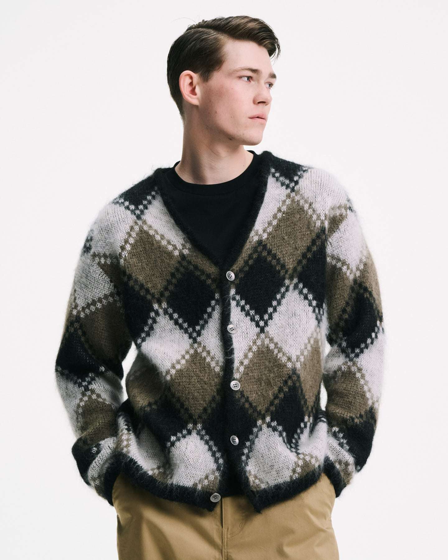 トップス SOPHNET. MOHAIR ARGYLE CARDIGAN MOHAIR ARGYLE CARDIGAN