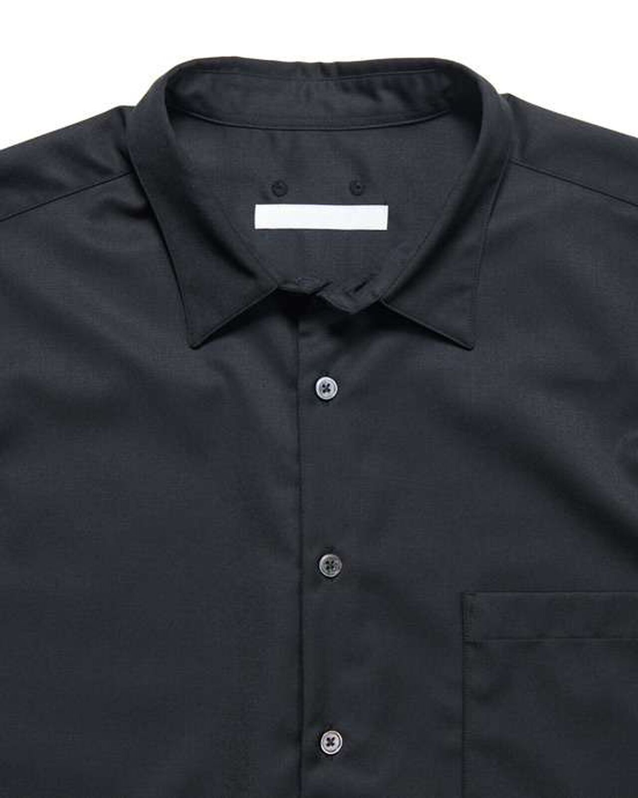 SUMMER STRETCH WOOL S/S SHIRT,BLACK, large image number 2