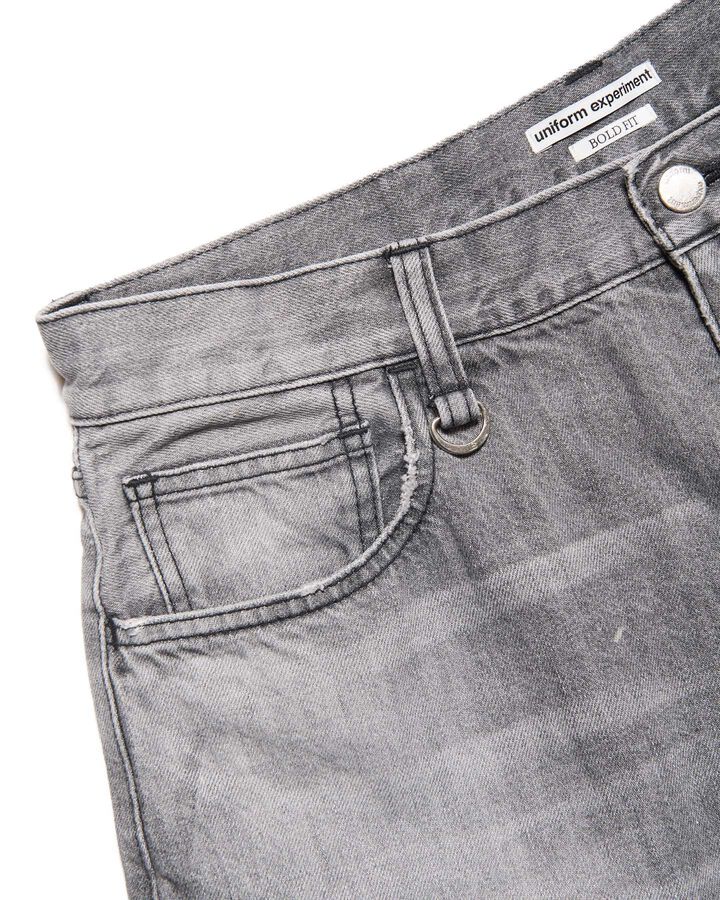 DAMAGED BOLD-FIT JEANS,BLACK, medium image number 2