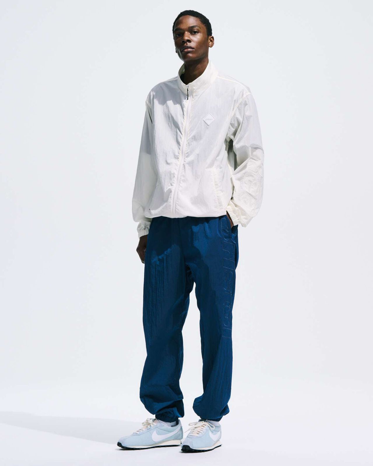 BIG LOGO NYLON EASY PANTS,BLUE, large image number 7