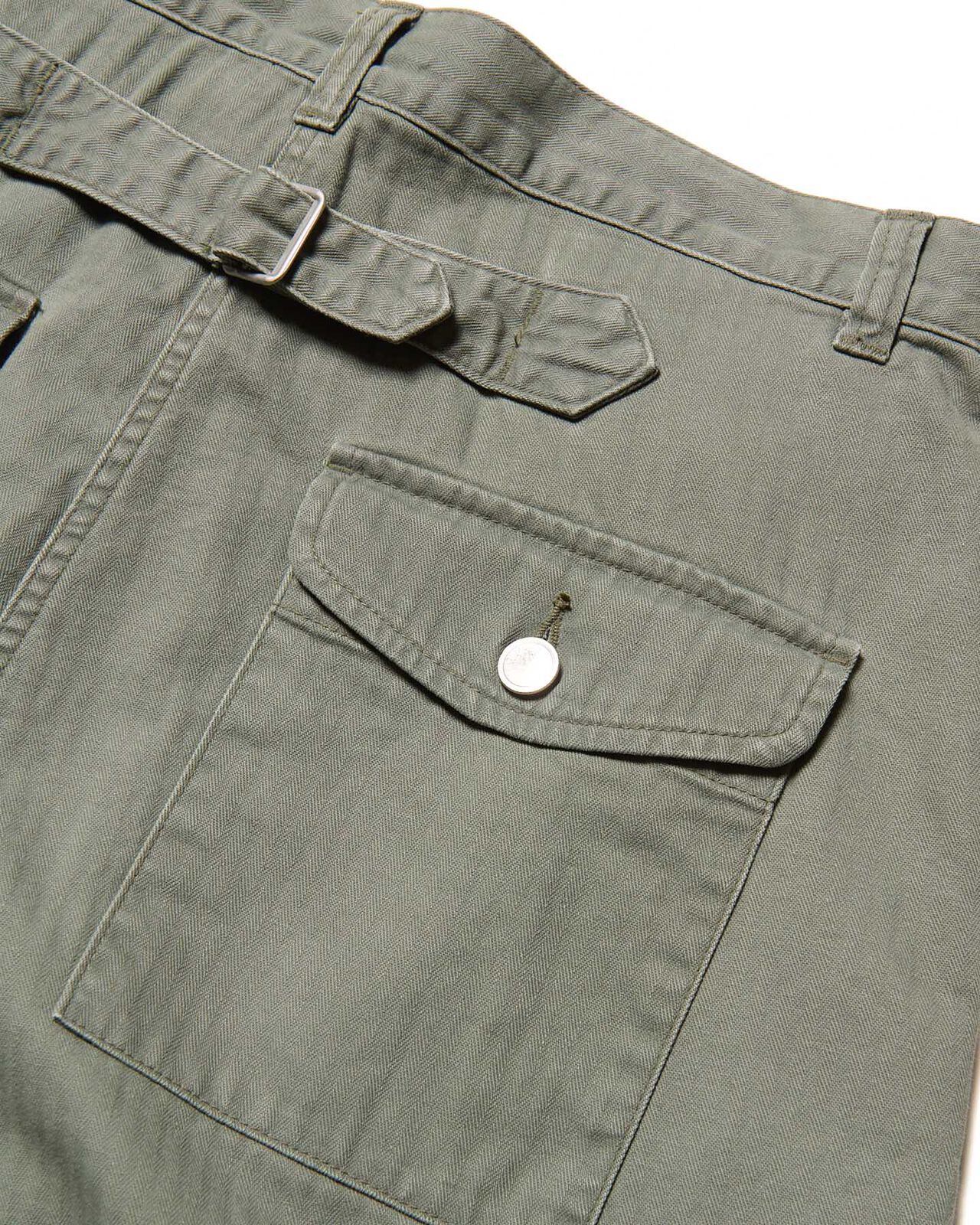 DAMAGED WIDE CROPPED PANTS,KHAKI, large image number 4