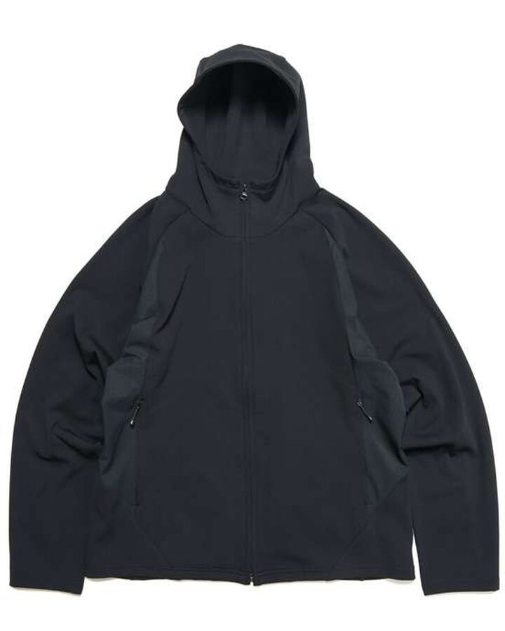 TECH ZIP UP HOODIE,BLACK, medium