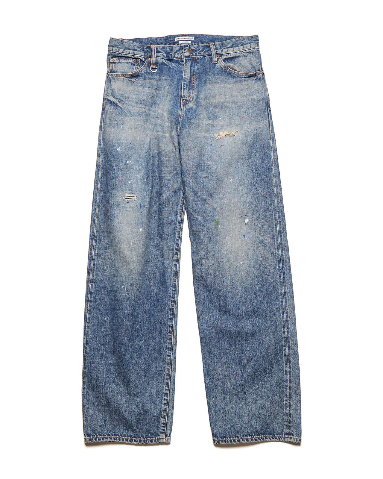DAMAGED DENIM WIDE-FIT JEANS,INDIGO, large image number 0
