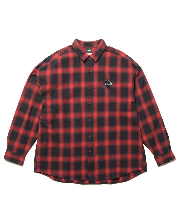 BIG LOGO L/S BAGGY SHIRT,RED, medium