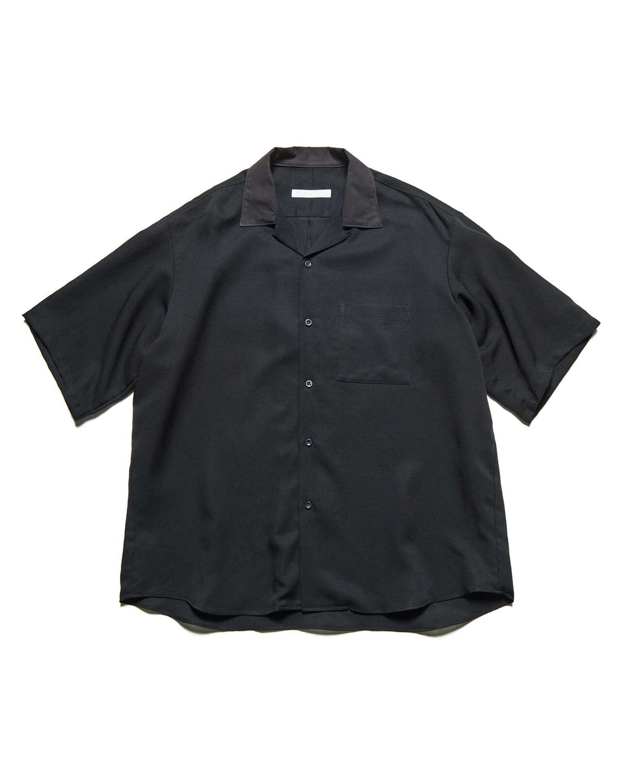 LINEN MESH S/S SHIRT,BLACK, large image number 0