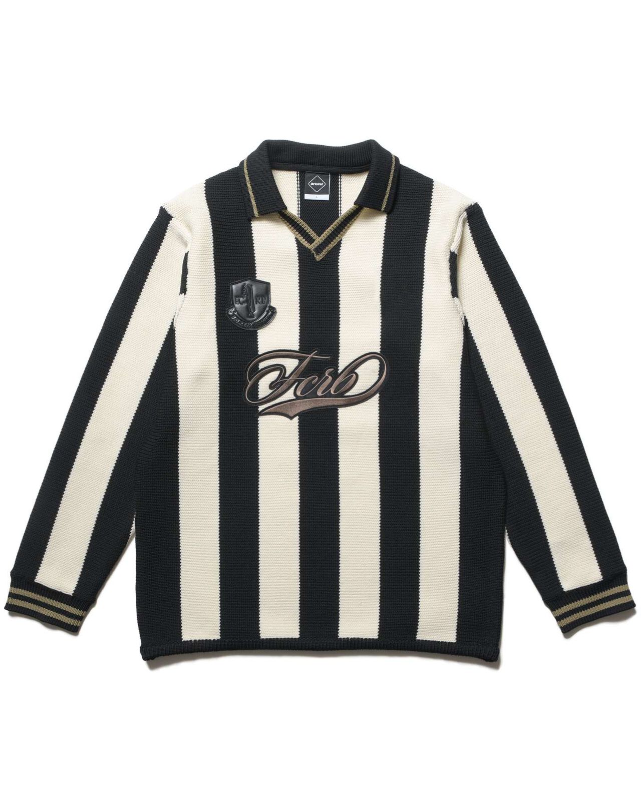 STRIPE KNIT SHIRT,BLACK, large image number 0