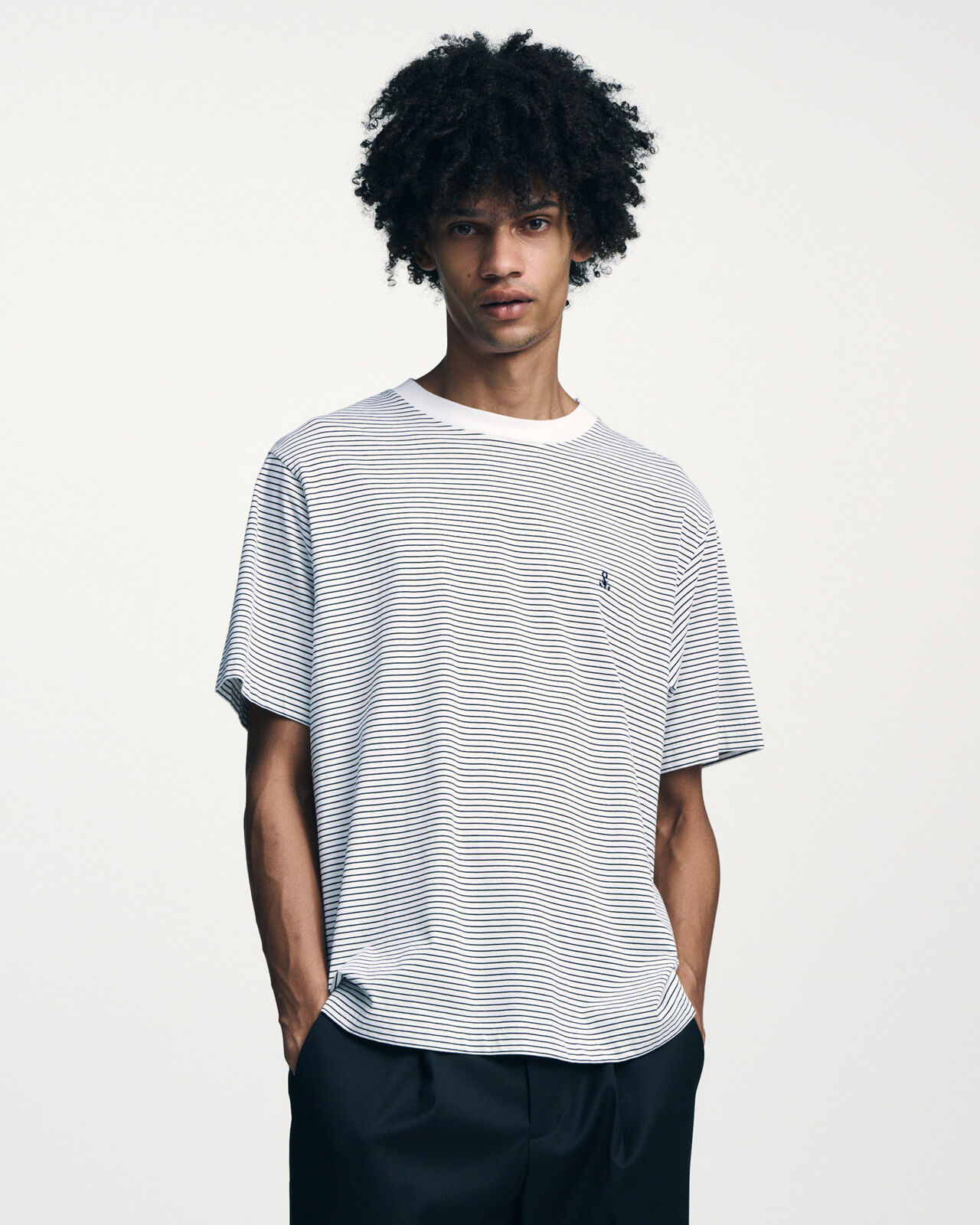 SCORPION BORDER WIDE TEE,NAVY, large image number 5