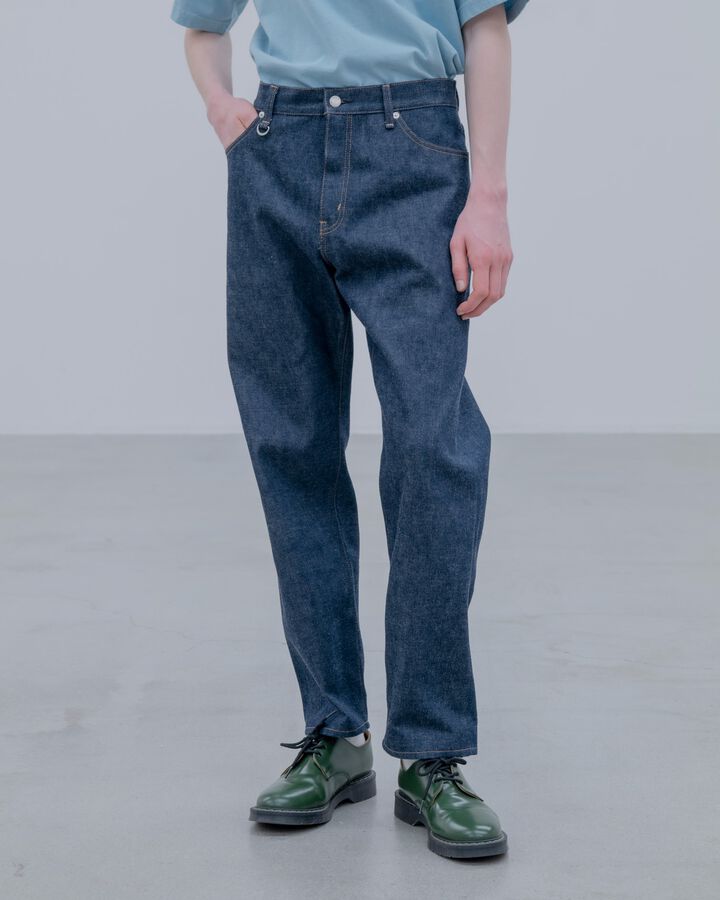 RIGID DENIM SLIM-FIT JEANS,INDIGO, medium image number 6