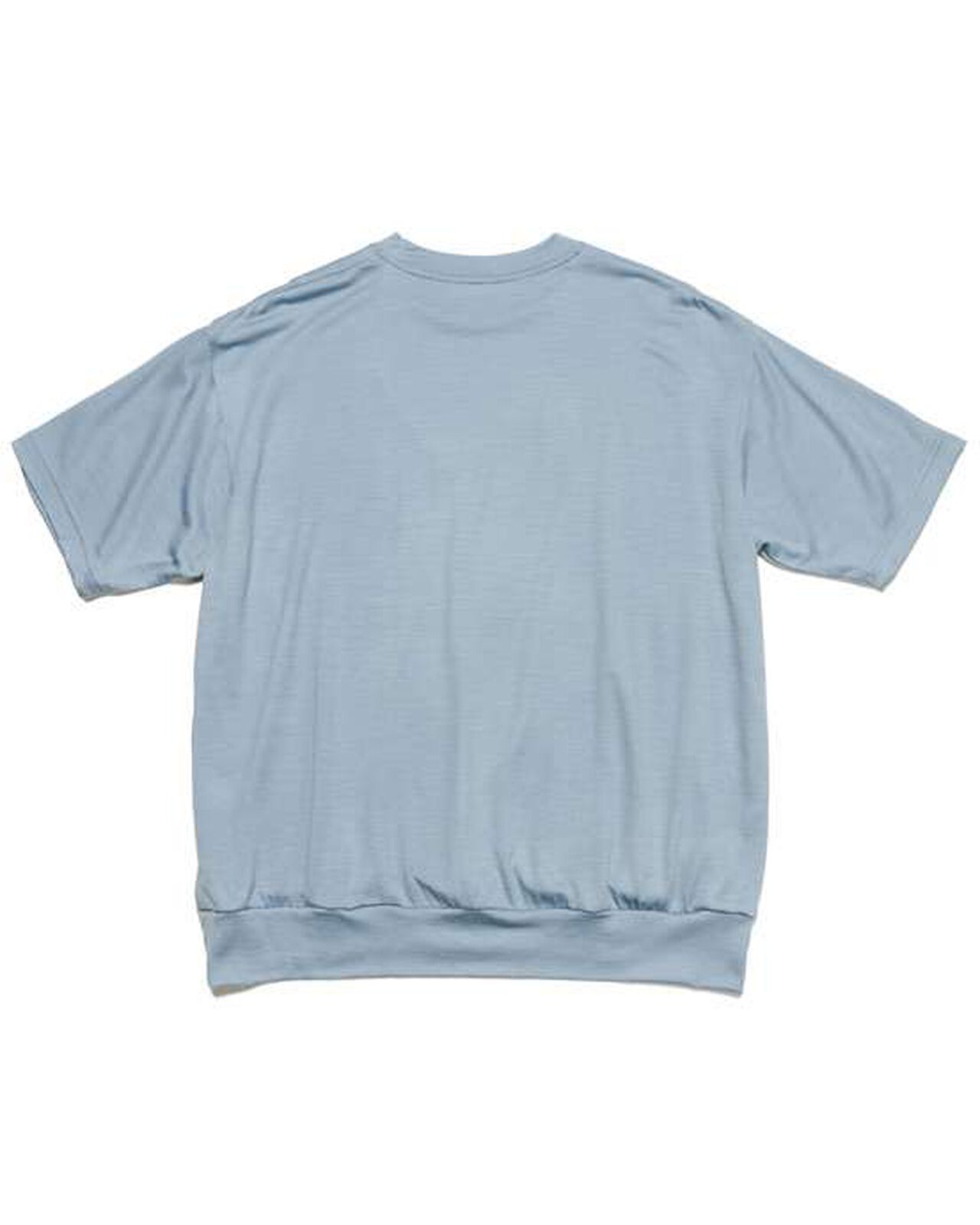 WASHABLE WOOL S/S TOP,LIGHT BLUE, large image number 1