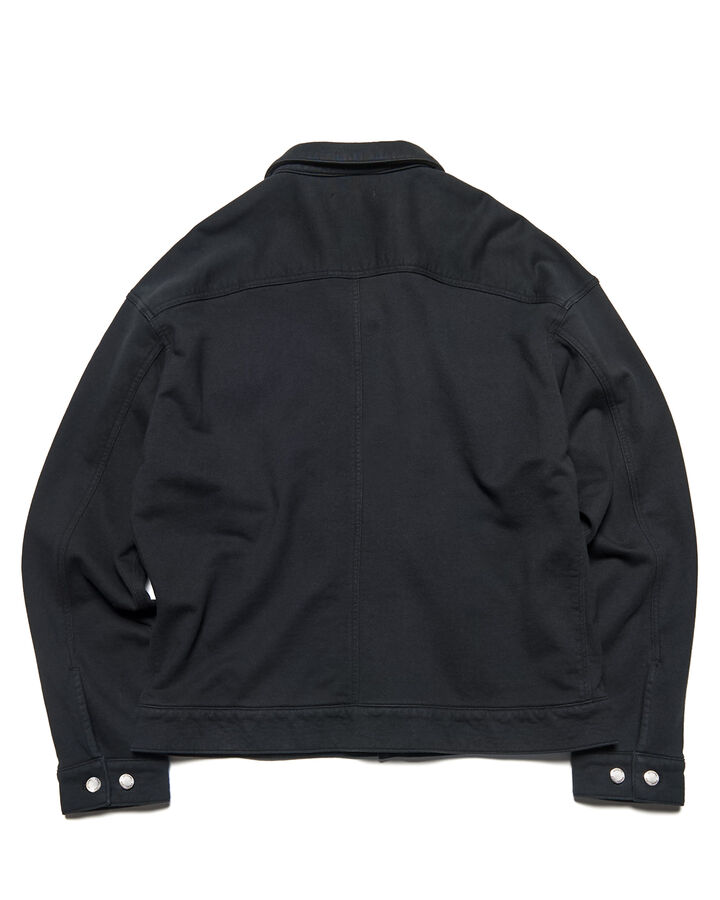 SWEAT TRUCKER JACKET,BLACK, medium image number 1
