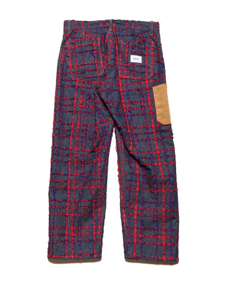 MULTI STRUCTURE PAINTER PANTS,RED, medium image number 1