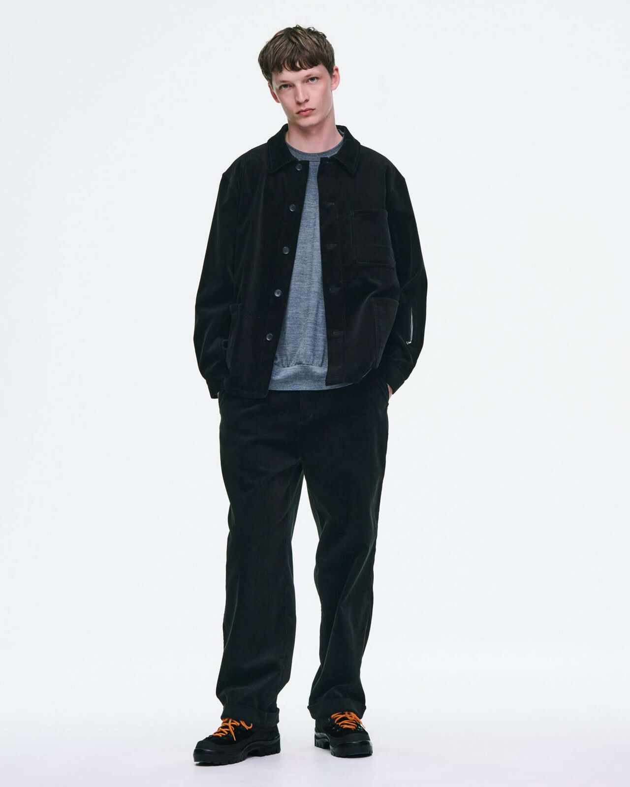 CORDUROY COVERALL,BLACK, large image number 6