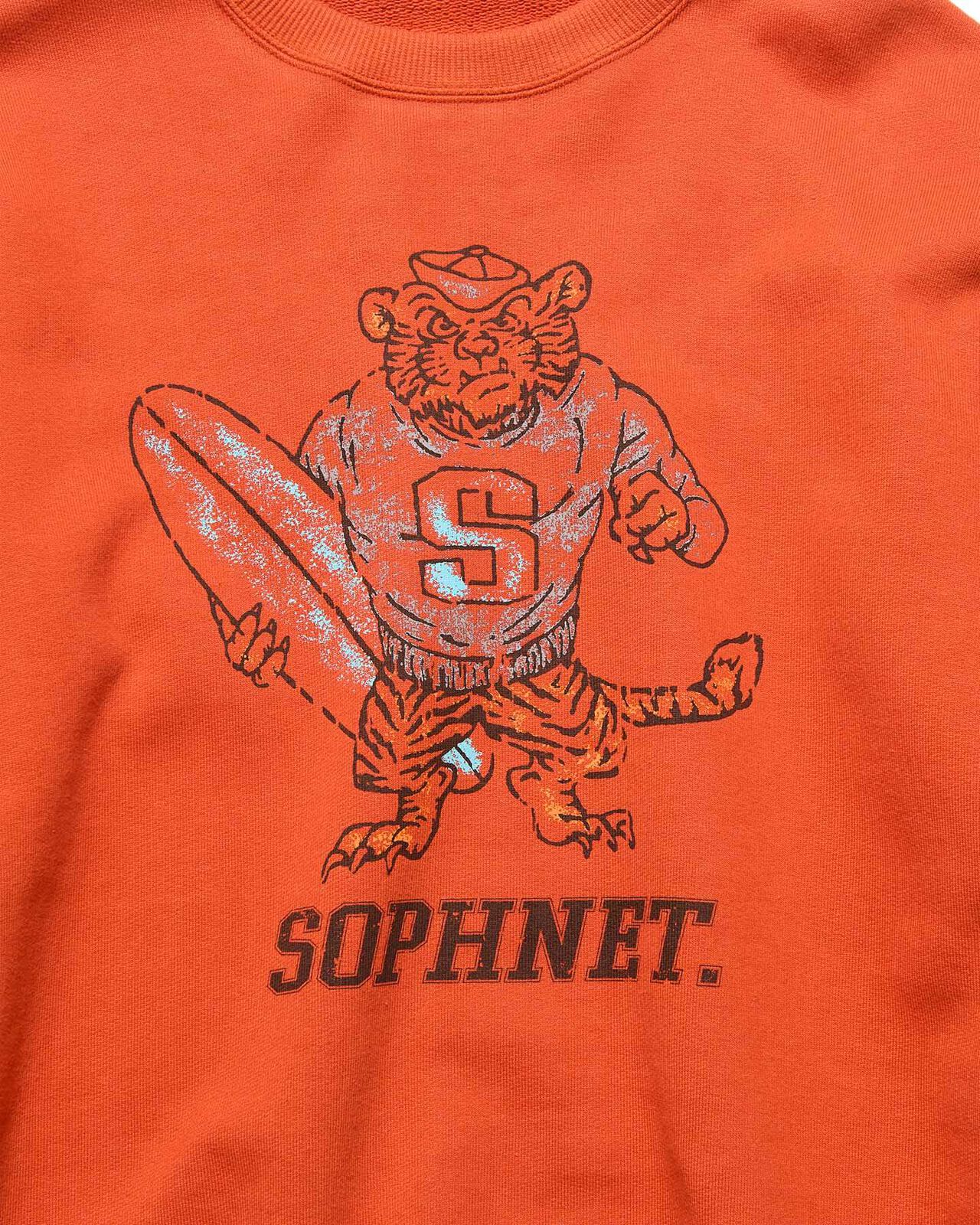 VINTAGE GRAPHIC CREWNECK SWEAT,ORANGE, large image number 2