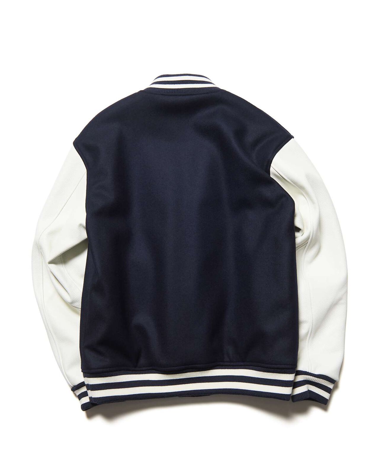 WOOL MELTON VARSITY JACKET,NAVY, large image number 1