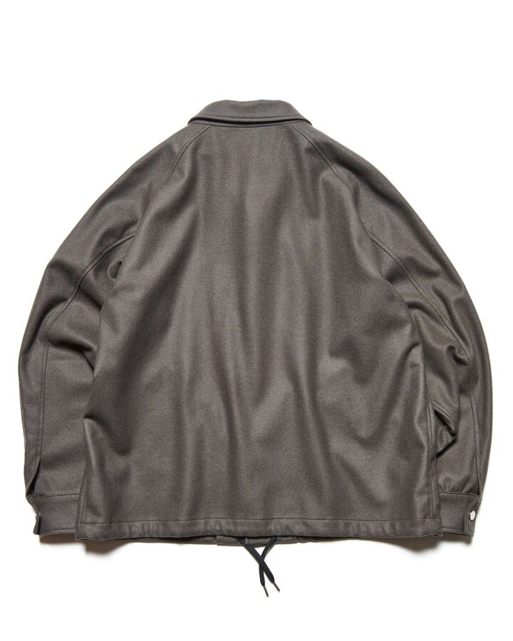 LIGHT MELTON WOOL COACH JACKET,CHARCOAL GRAY, medium image number 1