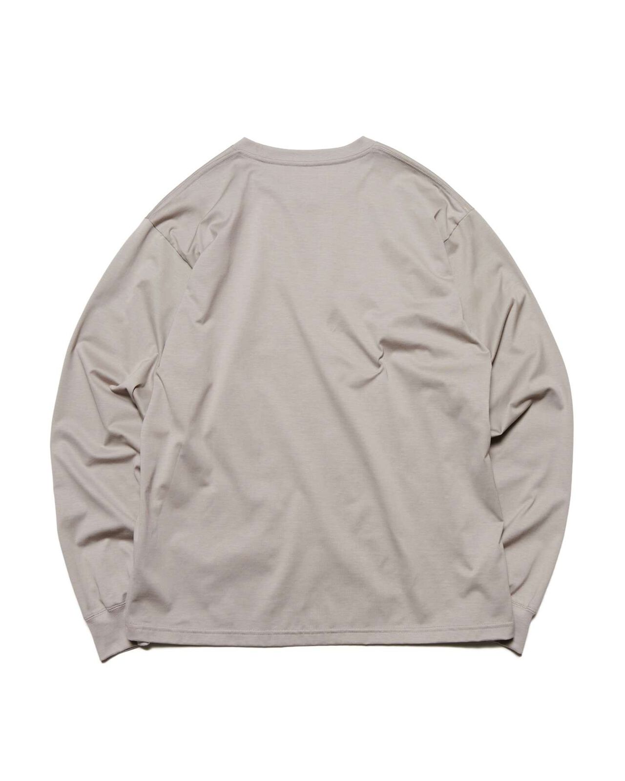 LUSTER COTTON ESSENTIAL L/S TEE,GREIGE, large image number 1