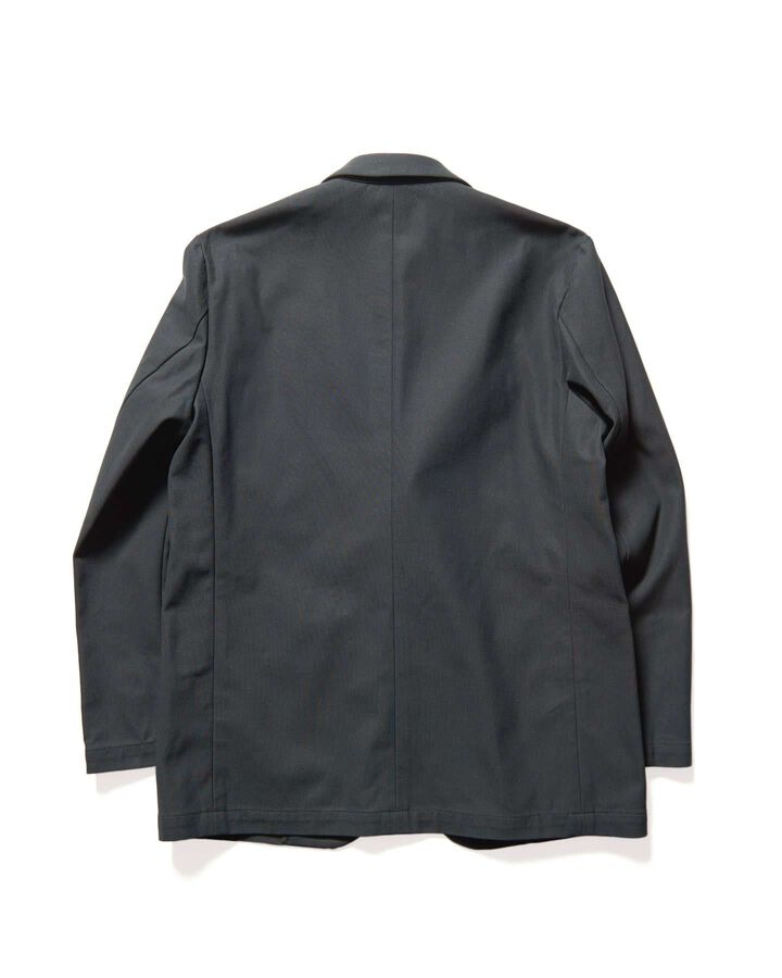 HIGH TWISTED WASHER COTTON SERGE 2BUTTON JACKET,BLACK, medium image number 1