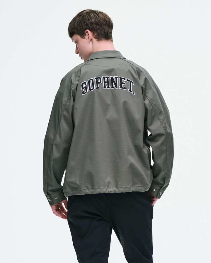 STRETCH TWILL COACH JACKET,KHAKI, medium image number 6