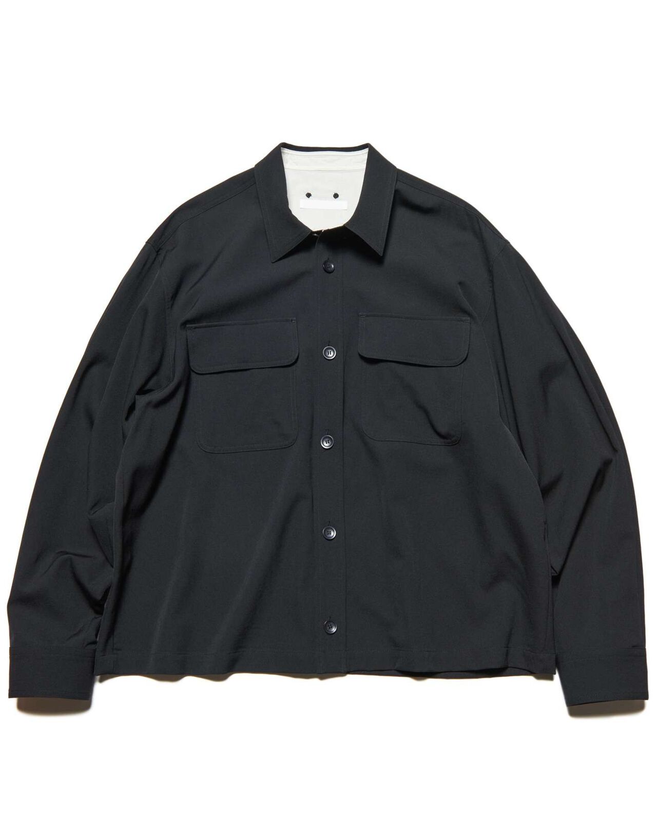 WASHER WOOL CPO SHIRT,BLACK, large image number 0