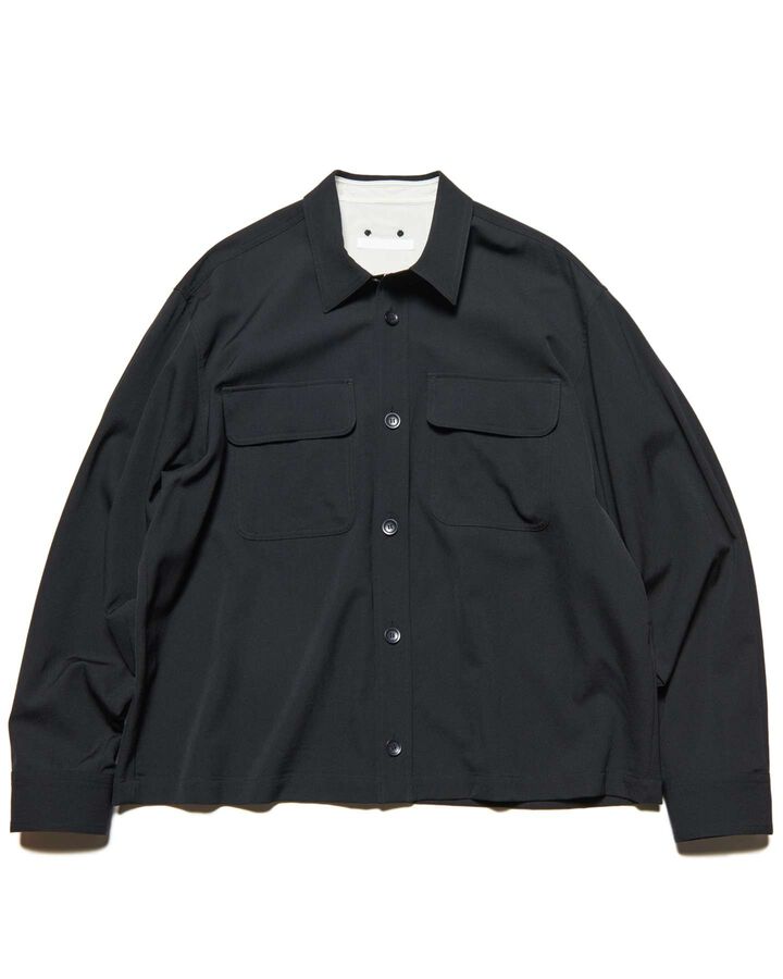 WASHER WOOL CPO SHIRT,BLACK, medium