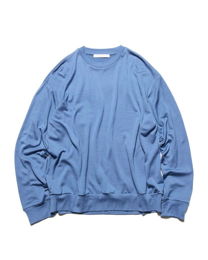 STAR STITCHED WASHABLE SWEATER,BLUE, medium