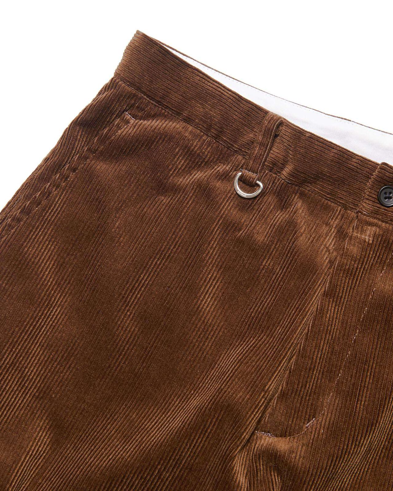 CORDUROY DOUBLE HEM PANTS,BROWN, large image number 2