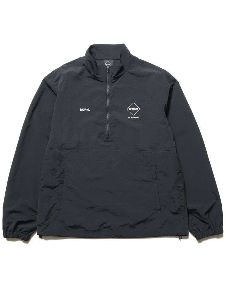 NYLON QUARTER-ZIP BLOUSON,BLACK, medium image number 0