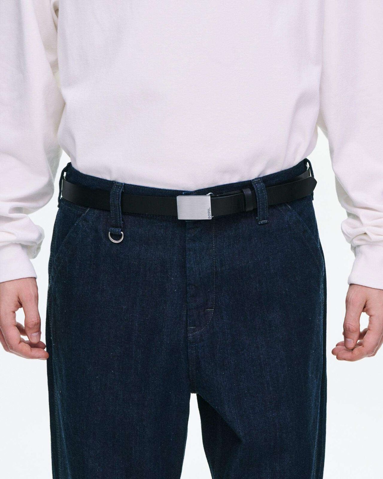 MILITARY LEATHER BELT,BLACK, large image number 3
