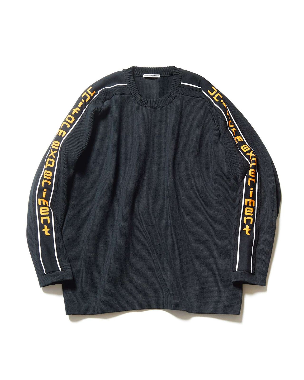 LINED LOGO SWEATER,BLACK, large image number 0