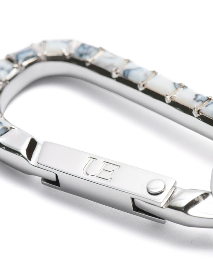 MARBLED STONE CARABINER,WHITE, medium image number 4