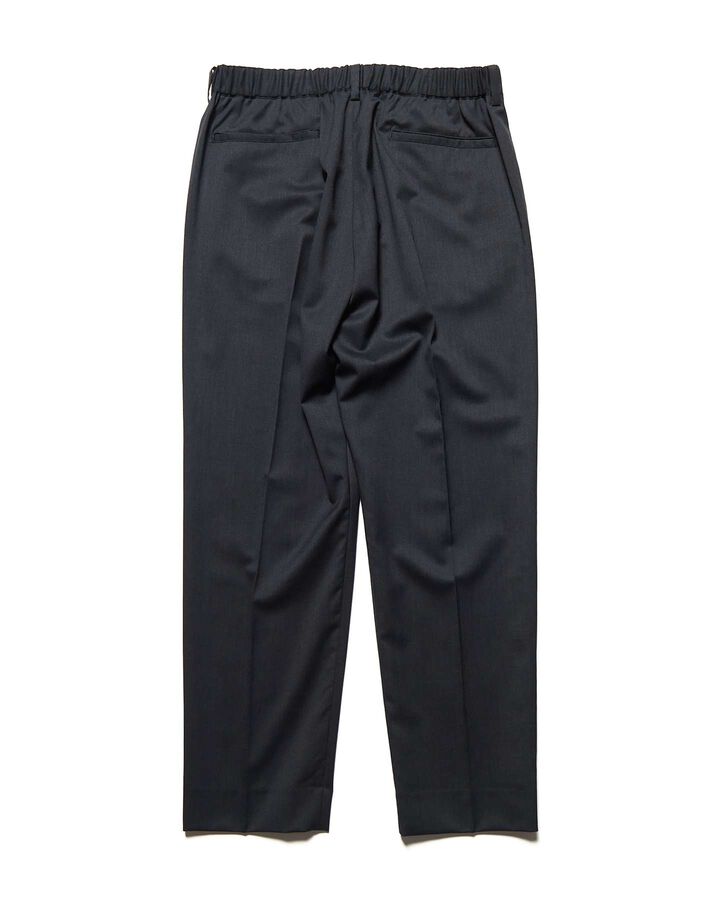 WOOL GABARDINE SLIM-FIT SHIRRING SLACKS,CHARCOAL GRAY, medium image number 1