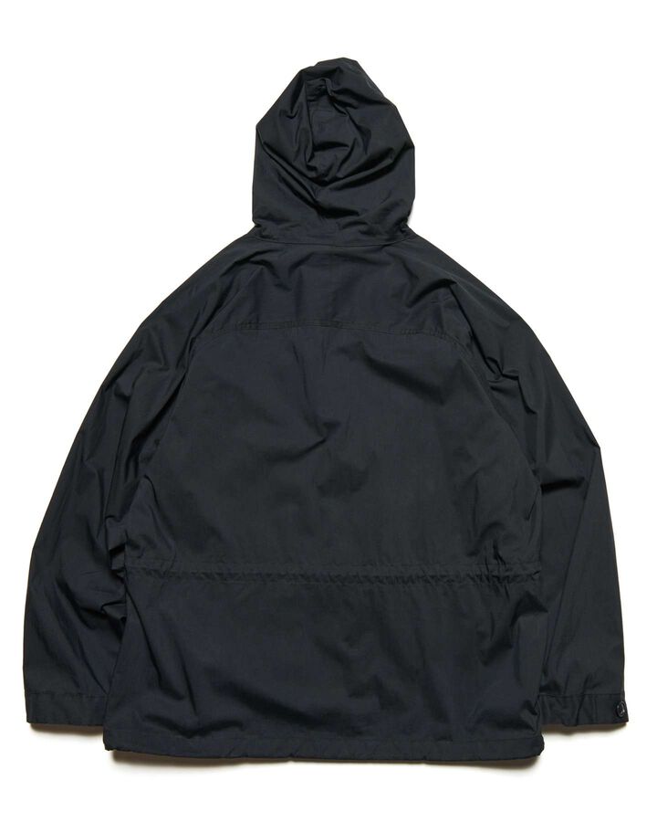 LIGHT POPLIN ZIP-UP HOODIE,BLACK, medium image number 1
