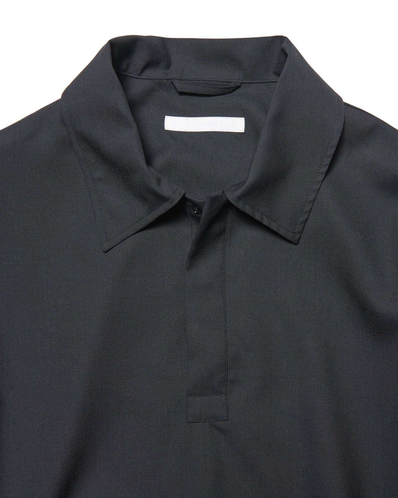 WASHABLE SUMMER WOOL POLO SHIRT,BLACK, large image number 2