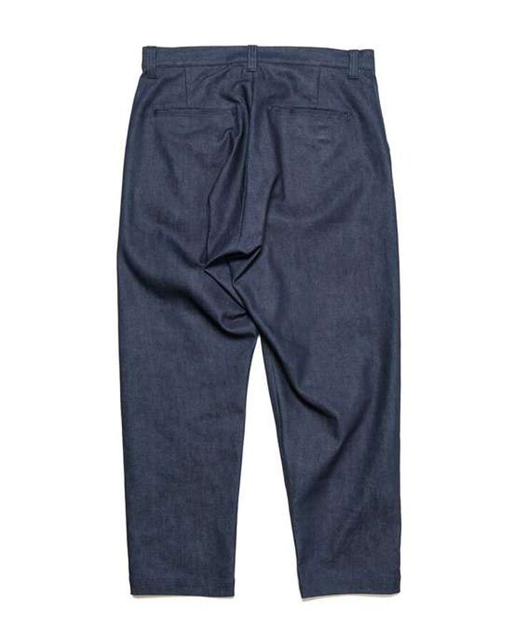 STRETCH DENIM WIDE CROPPED PANTS,INDIGO, medium image number 1