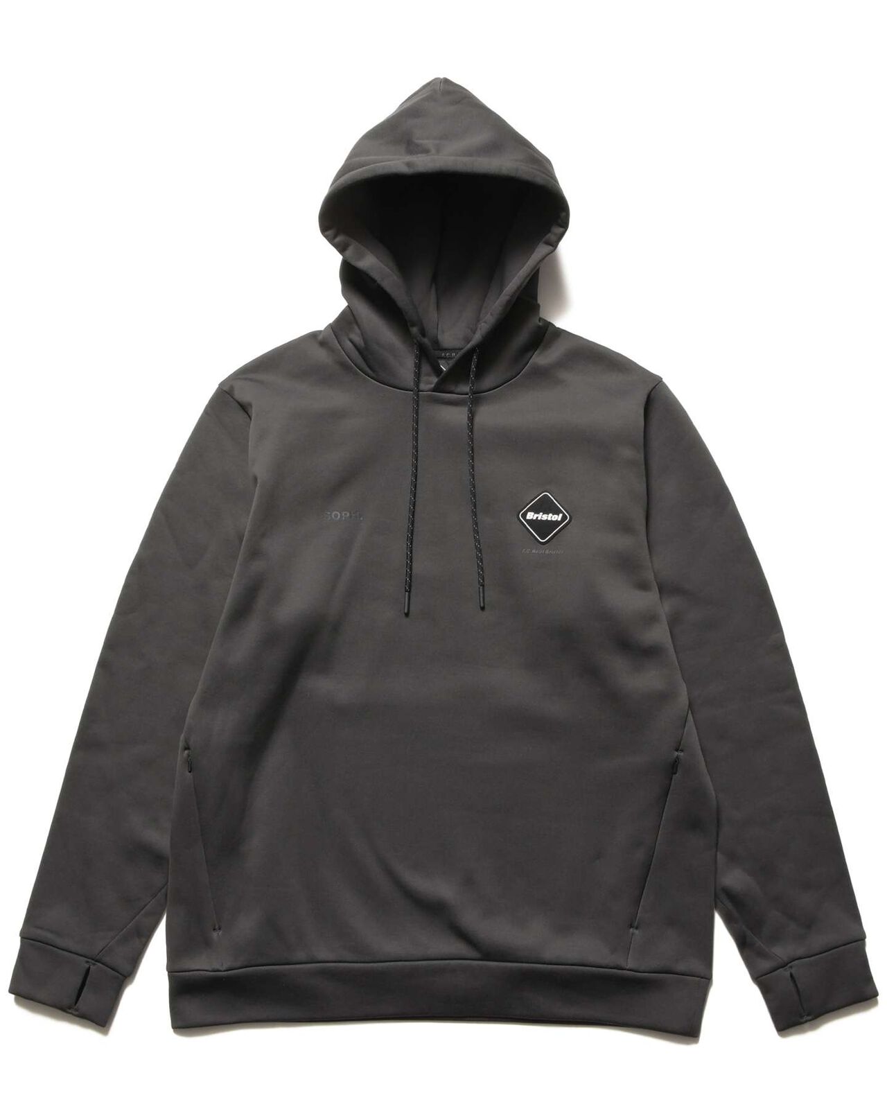 STRETCH FLEECE HOODIE,CHARCOAL GRAY, large image number 1