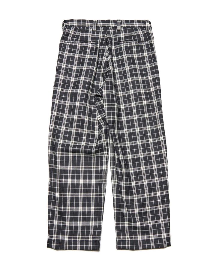 SAXONY WOOL CHECK RELAX-FIT TUCK SLACKS,A, medium image number 1