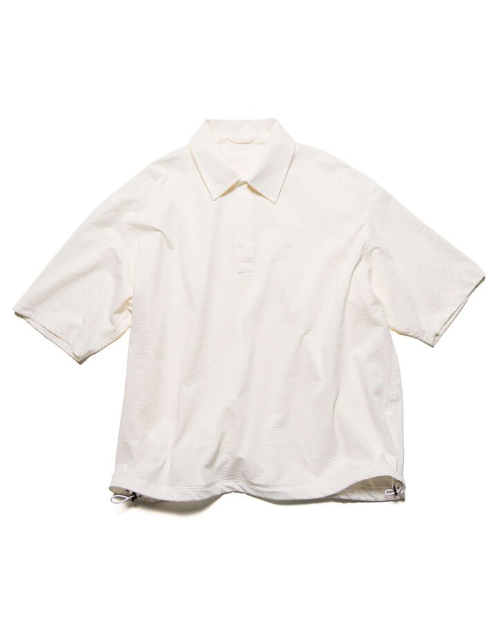 STRETCH SUCKER S/S POLO SHIRT,WHITE, medium