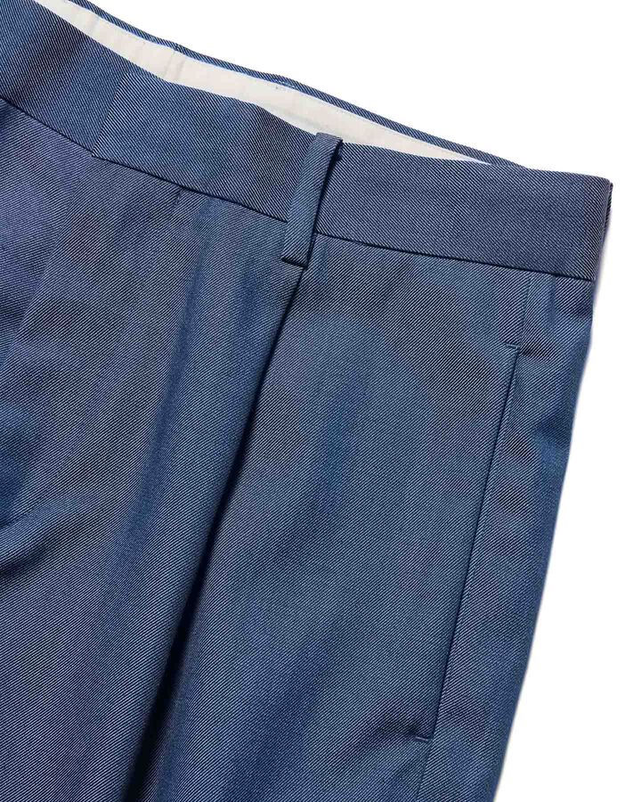 DENIM SIDE POCKET TAPERED CROPPED SLACKS,NAVY, medium image number 3