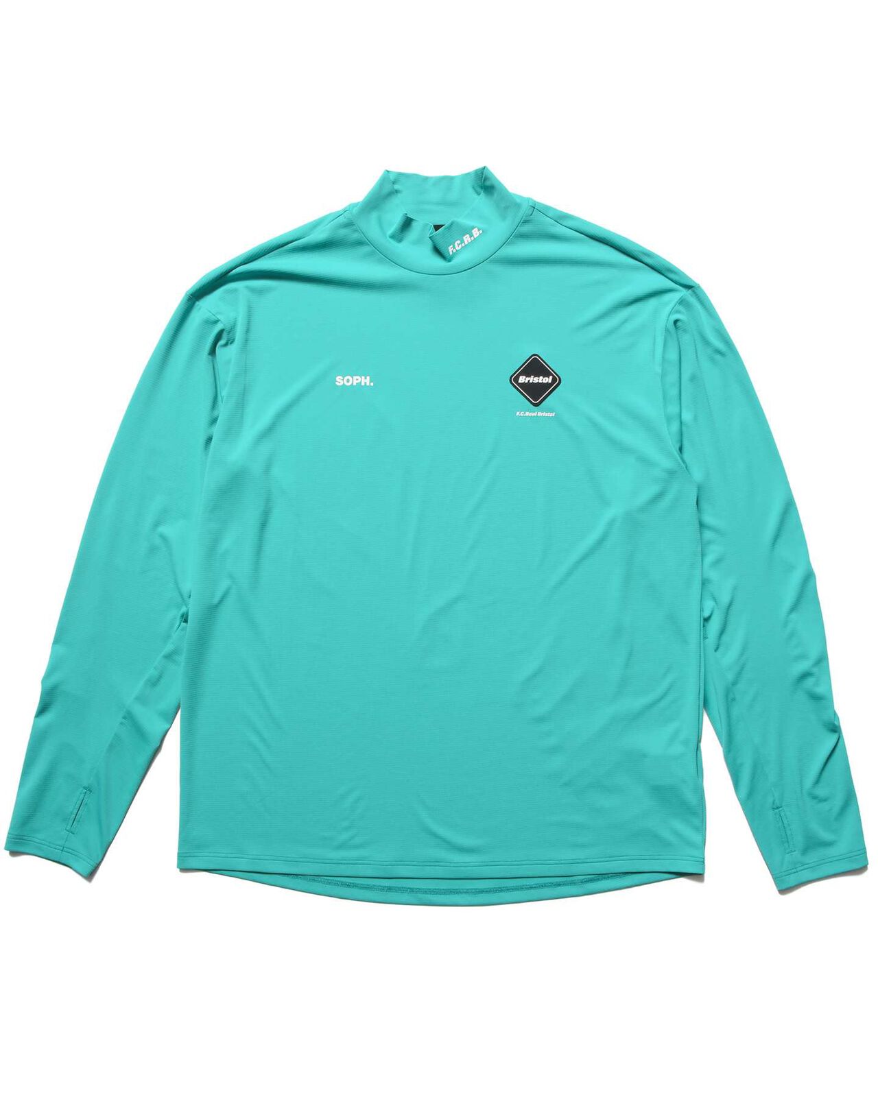 L/S MOCKNECK TOP,TURQUOISE, large image number 0