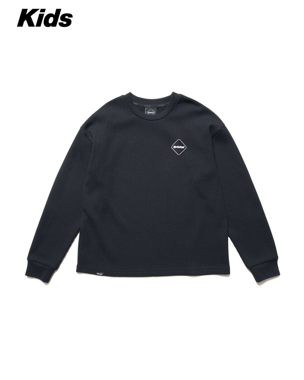 TECH WAFFLE L/S LOUNGE TOP,BLACK, large image number 0