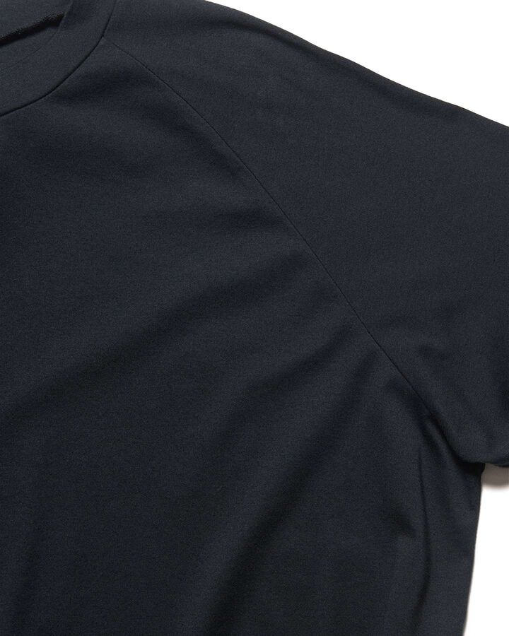 RAGLAN 3/4 SLEEVE WIDE TEE,BLACK, medium image number 2