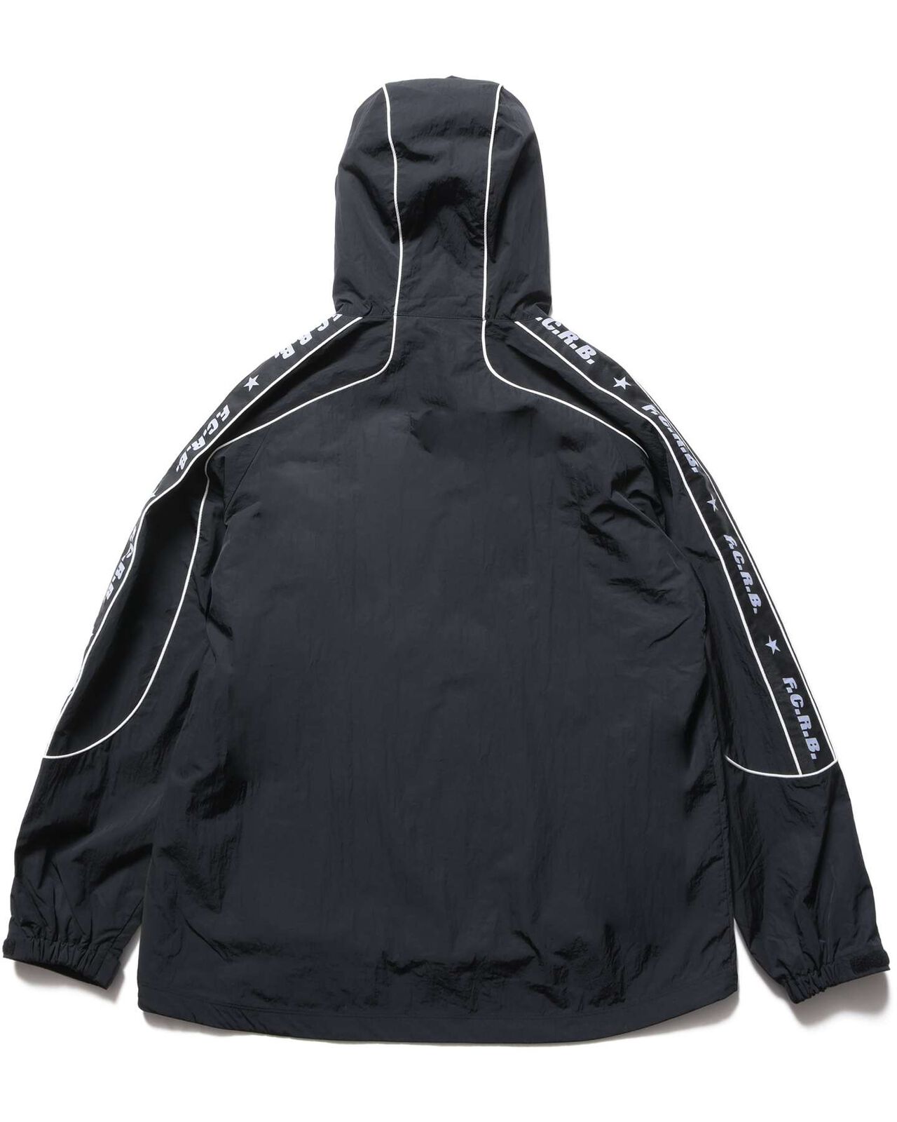 NYLON CHAMBRAY PRACTICE HOODED JACKET,BLACK, large image number 1