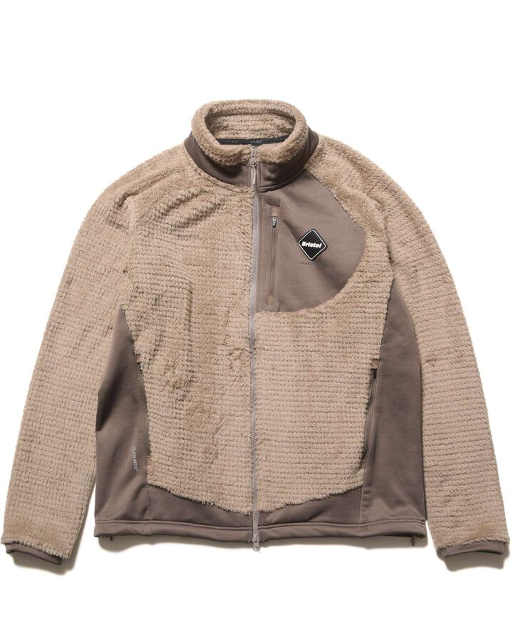 HYBRID FLEECE BLOUSON,BEIGE, medium