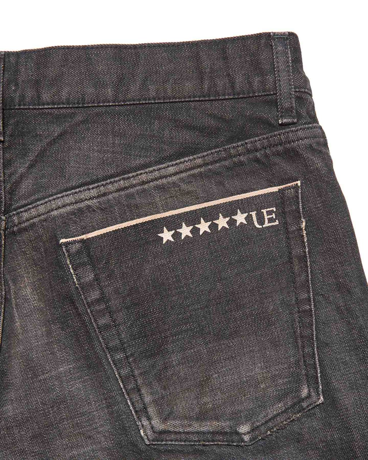 DAMAGED DENIM REGULAR-FIT JEANS,BLACK, large image number 4
