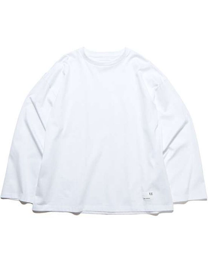 LOOSE L/S TEE,WHITE, medium