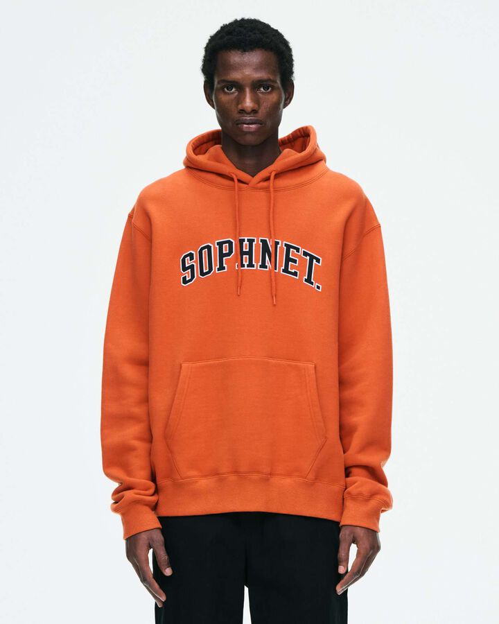 COLLEGE LOGO SWEAT HOODIE,ORANGE, medium image number 3