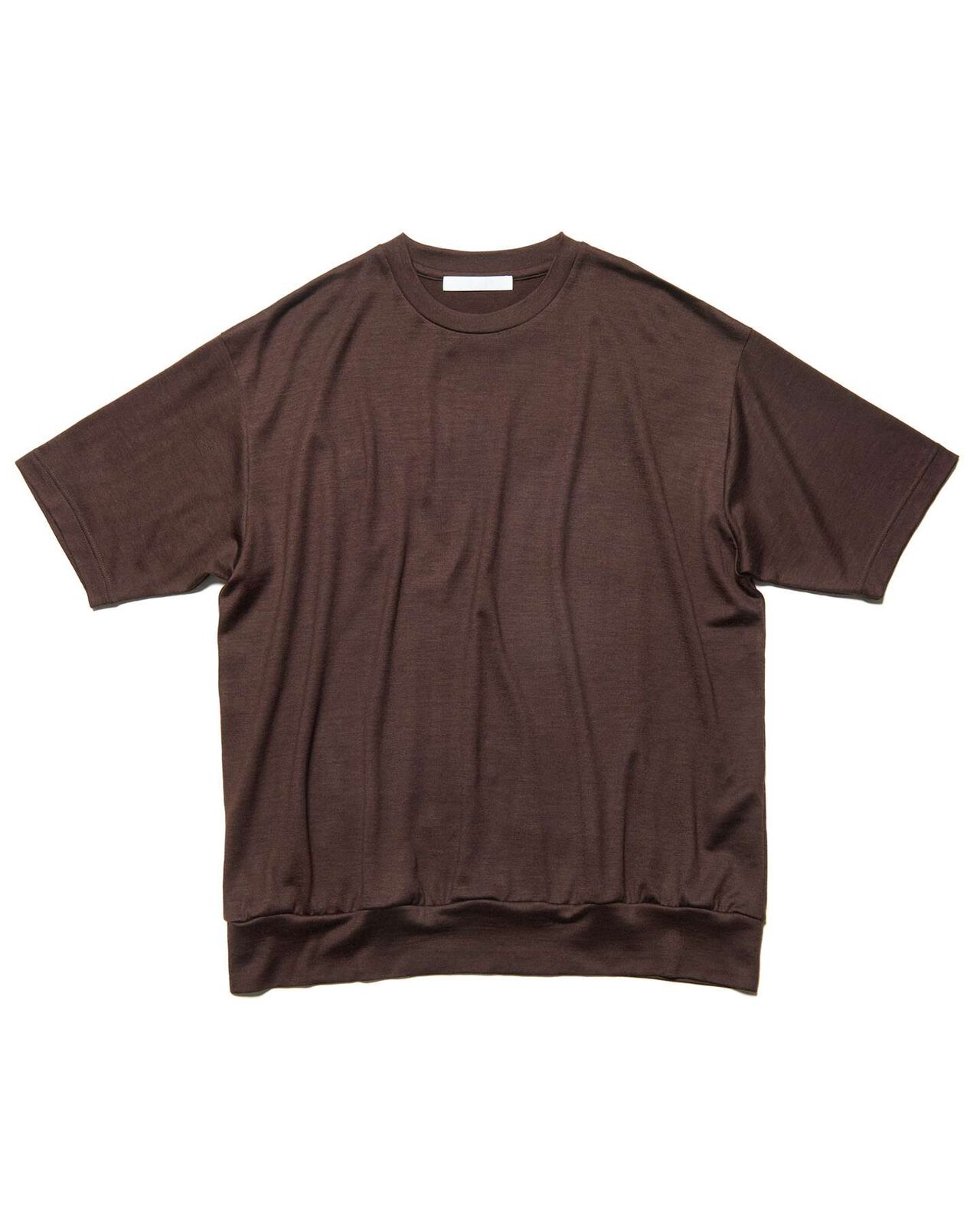 WASHABLE WOOL S/S TOP,BROWN, large image number 0