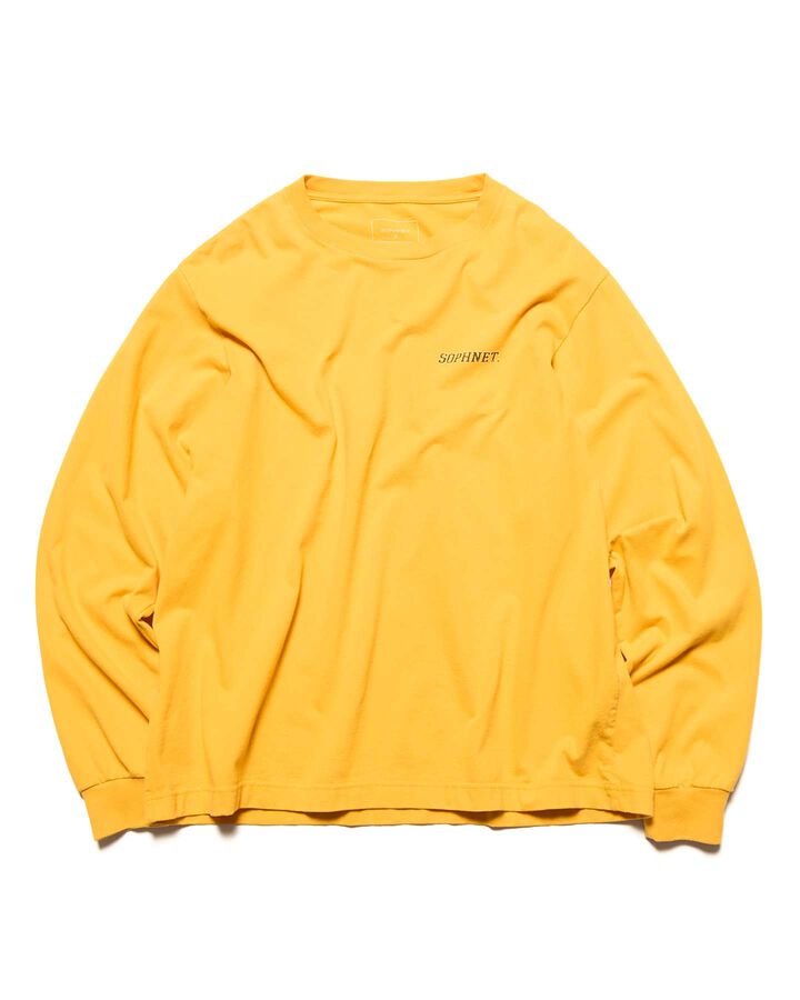 VINTAGE LOGO L/S WIDE TEE,YELLOW, medium