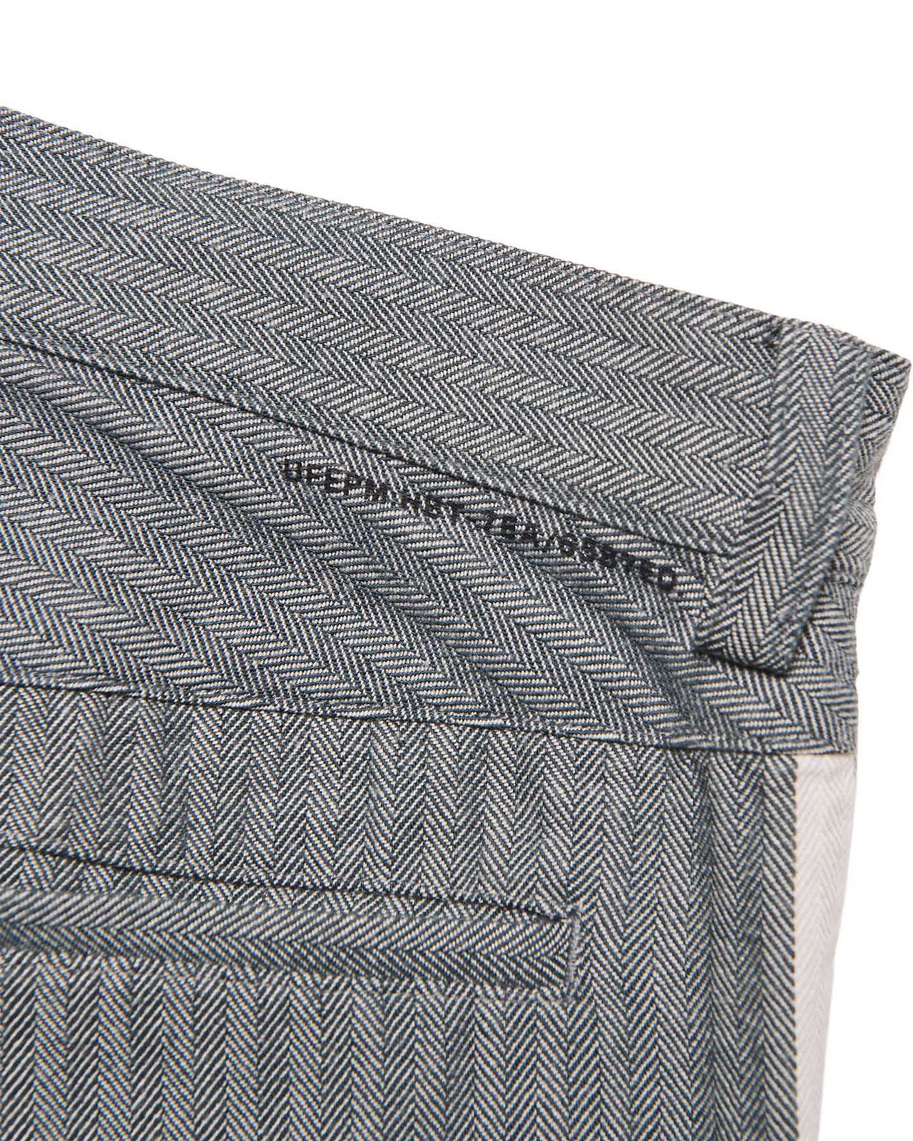 SELVAGE HERRINGBONE PANTS,CHARCOAL GRAY, large image number 4